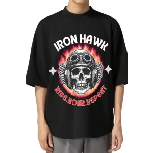 Iron Hawk Design oversized t-shirt for sale