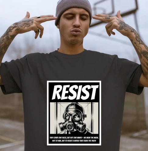 Resist oversized tshirt For Sale Zikkra